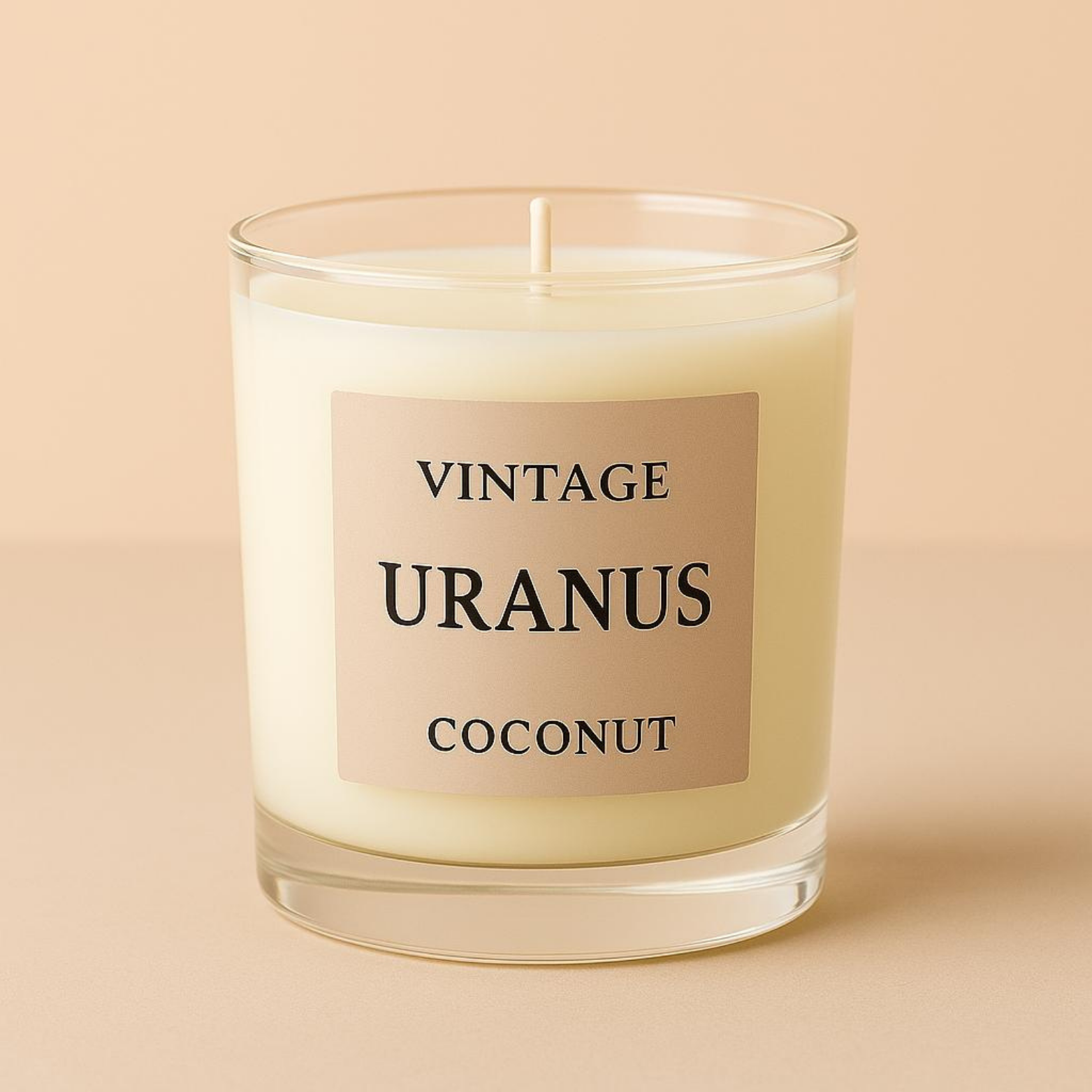 Uranus Aromaterapi Mum - Coconut Kokulu Cam Kavanoz Mum
