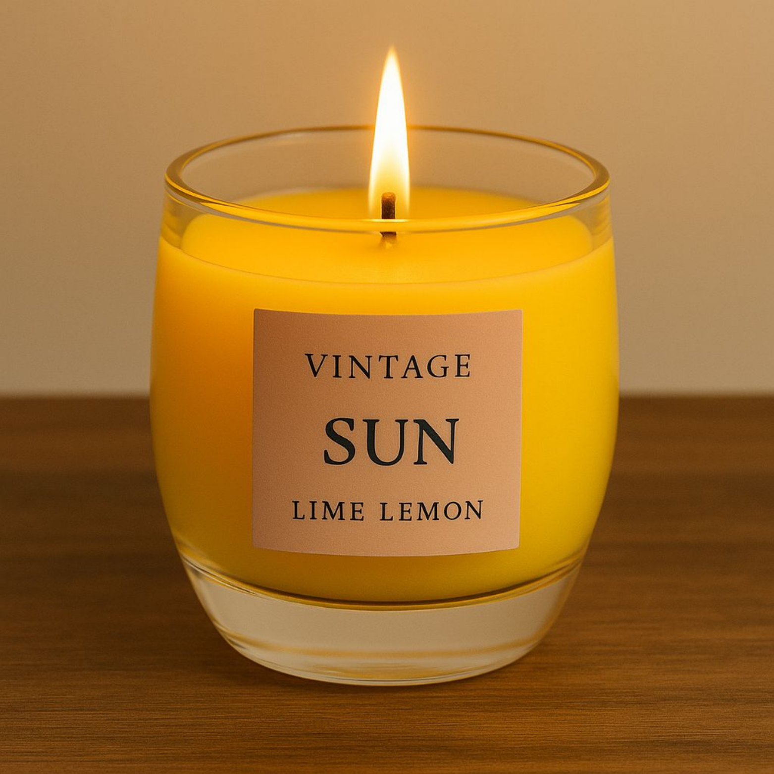 Vintage SUN Aromaterapi Mum - Lime Limon Kokulu Cam Kavanoz Mum