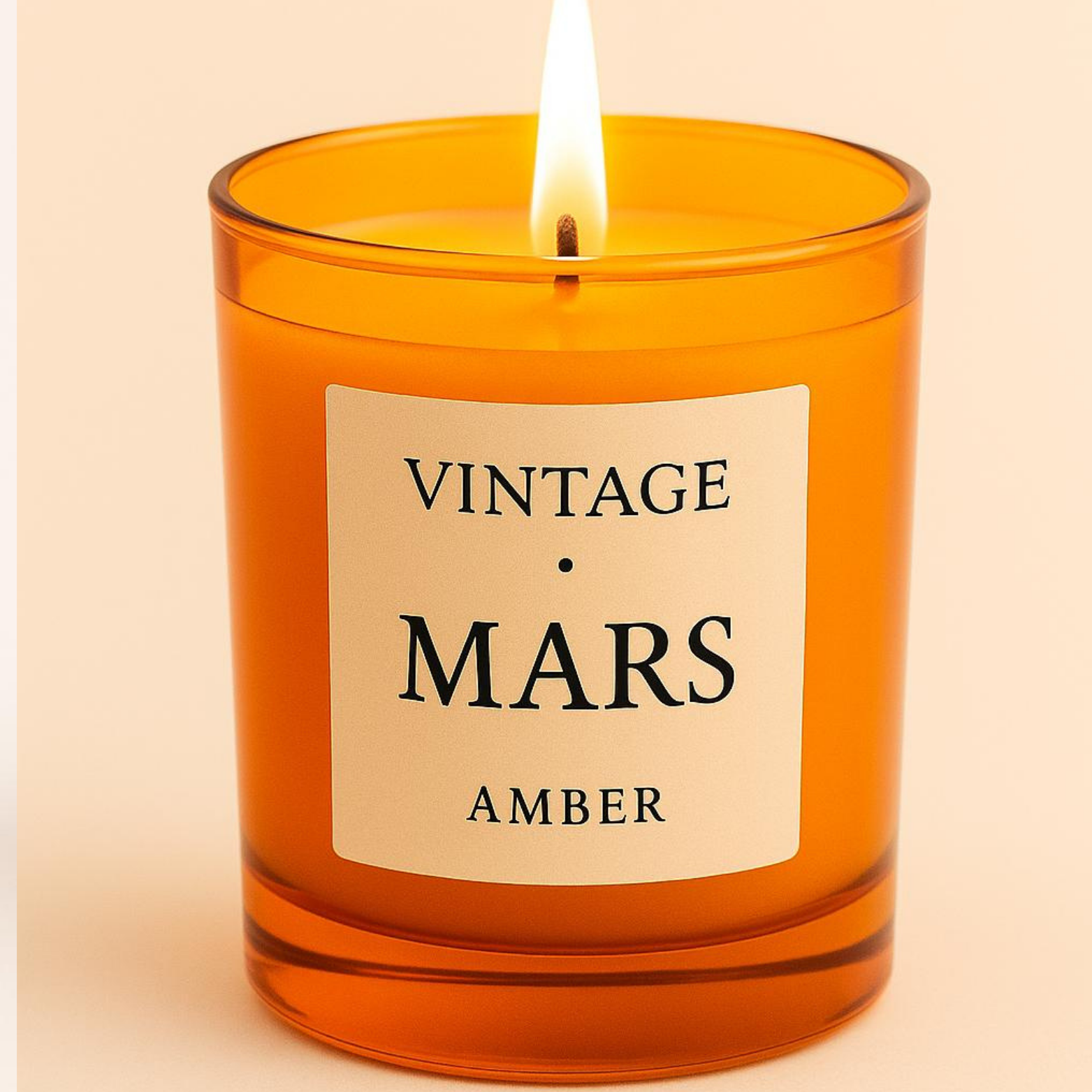 Mars Aromaterapi Mum - Amber Kokulu Cam Kavanoz Mum